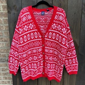 Vintage Gap Oversized Christmas Grandpa Sweater LG